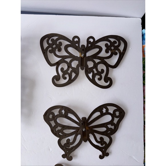 Vtg Syroco Butterfly WallDecor Plastic Resin Hang 1978 Retro Boho Brown 70s core - Picture 8 of 8